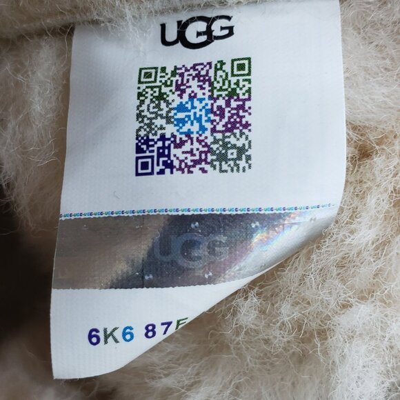 UGG Mini Alpine Boots 8 Womens Lace Up Suede Shearling Bootie Tan - Picture 9 of 9